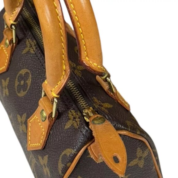 LOUIS VUITTON Shoulder Bag M4154 Monogram canvas 2way Monogram Mini Speedy used - Picture 9 of 11